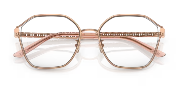 Versace 0VE1299D 1412 Rose gold Soft Square Semi-Rim Square Women's Eyeglasses