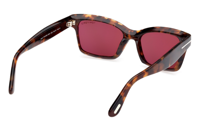 Tom Ford Mikel FT1085 52U Dark Havana/Bordeaux Square Women's Sunglasses