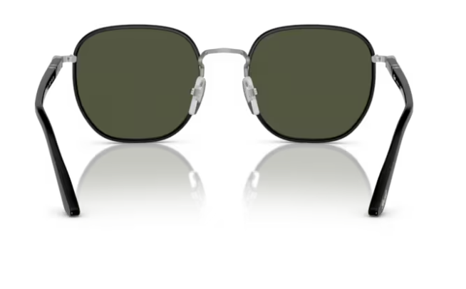 Persol 0PO1015SJ 112531 Silver-black/Green Lens Oval 52mm Men's Sunglasses