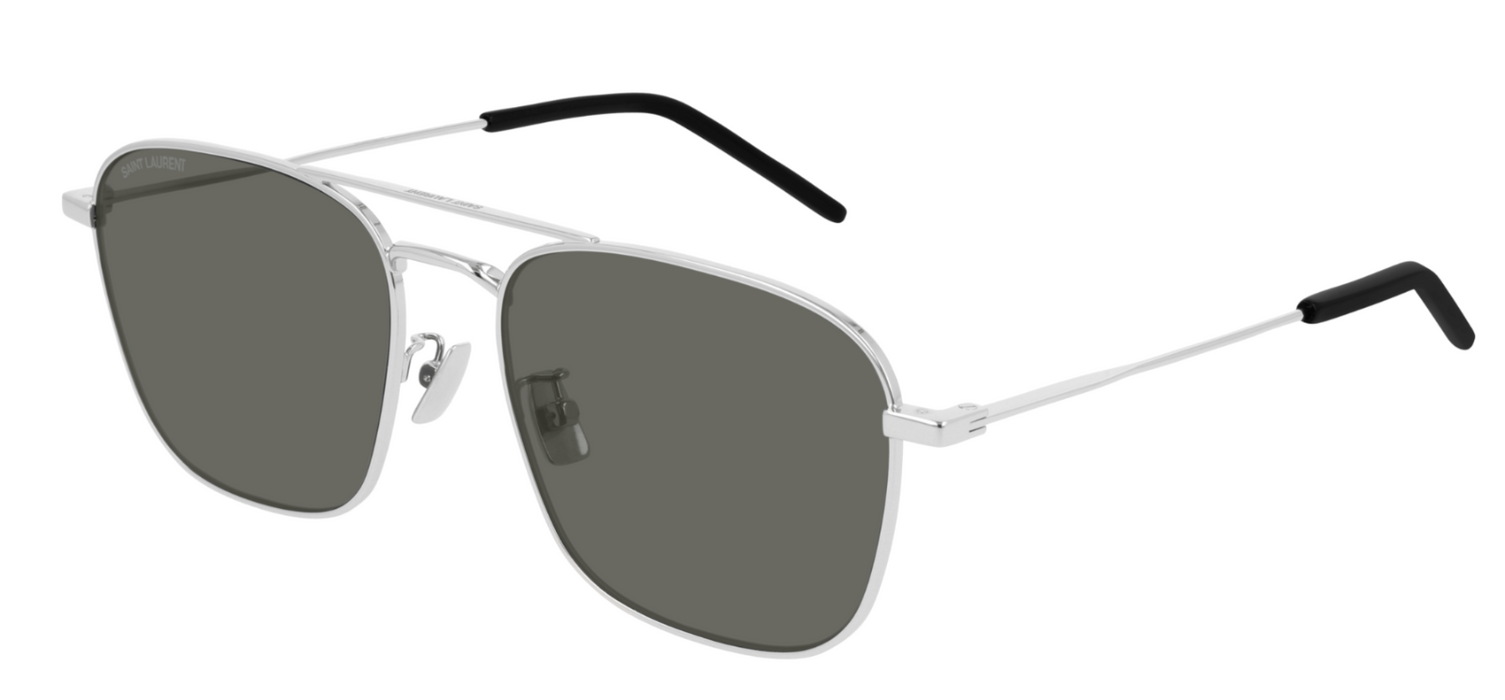 Saint Laurent SL 309 001 Black/Black Rimless Metal Pilot Unisex Sunglasses