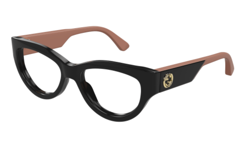 Gucci GG1665O 008 Black/Pink Cat Eye Women's Eyeglasses