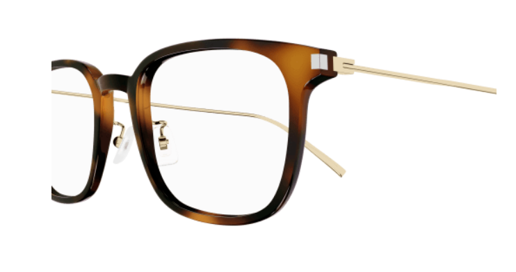 Saint Laurent SL 632/J 002 Havana/Gold Square Men's Eyeglasses