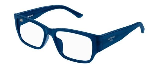 Balenciaga BB0373OK 003 Blue Rectangular Men's Eyeglasses