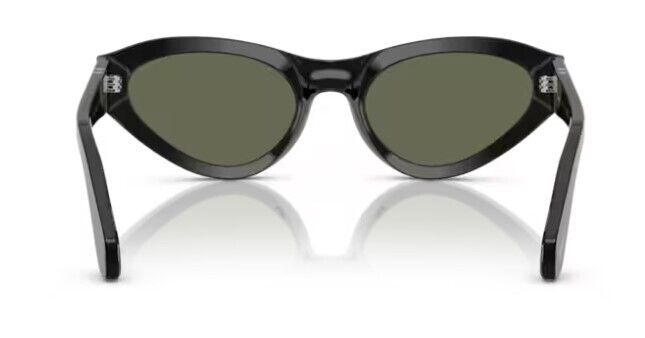 Persol 0PO0052S 95/58 Black/Green Polarized Cat Eye Women Sunglasses