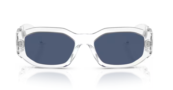 Versace 0VE4361 148/80 Crystal/Dark blue Square Men's Sunglasses