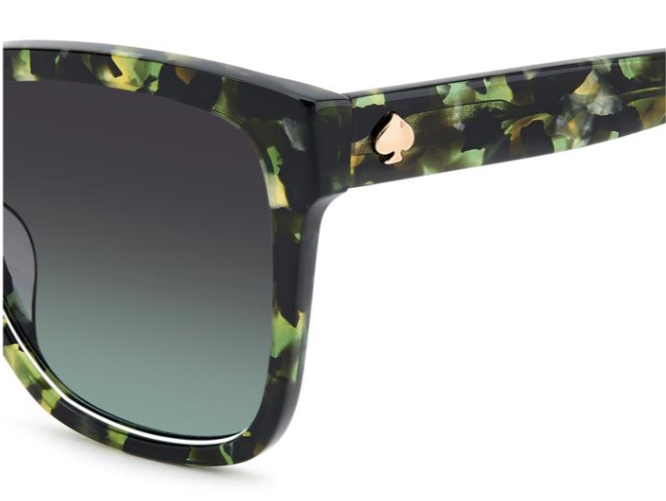 Kate Spade KIYA 2/G/S PHW Havana Green Square Women's Sunglasses