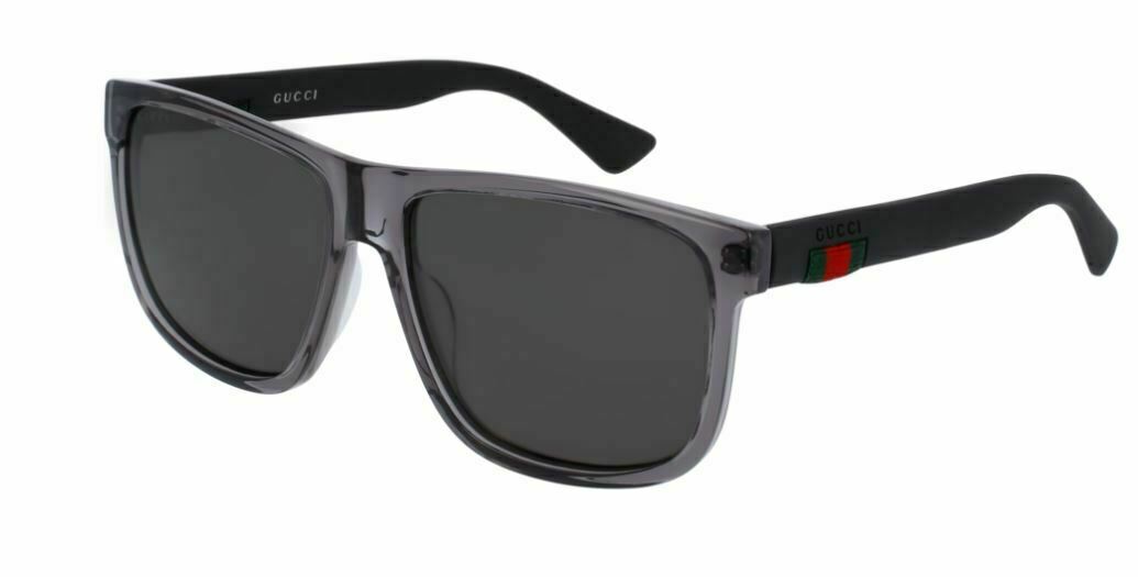 Gucci Gg0010s 004 Black Polarized Men's  Square Sunglasses