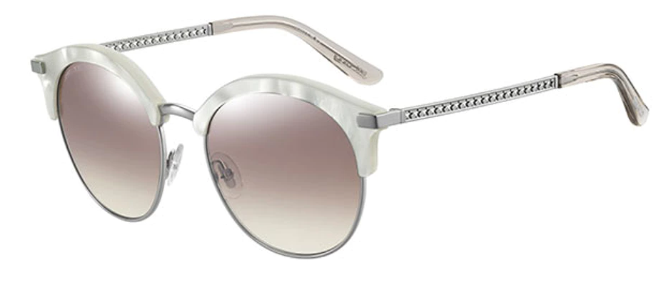 Jimmy Choo Hally/S FWM/NQ Nude White-Silver/Brown Gradient Women's Sunglasses