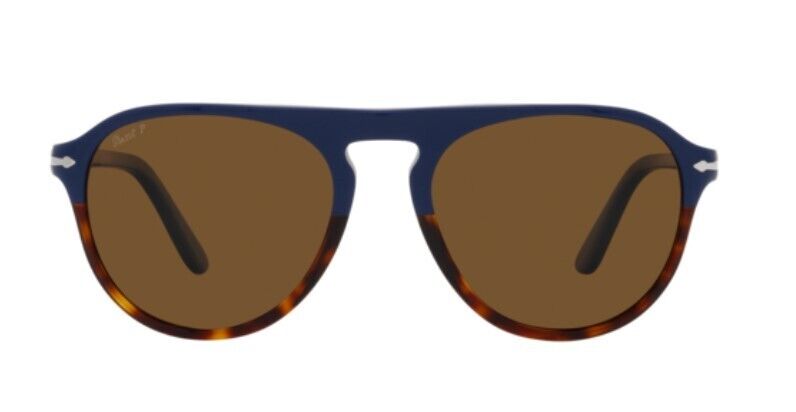 Persol 0PO3302S 117857 Blue-Havana/Brown Polarized Unisex Sunglasses