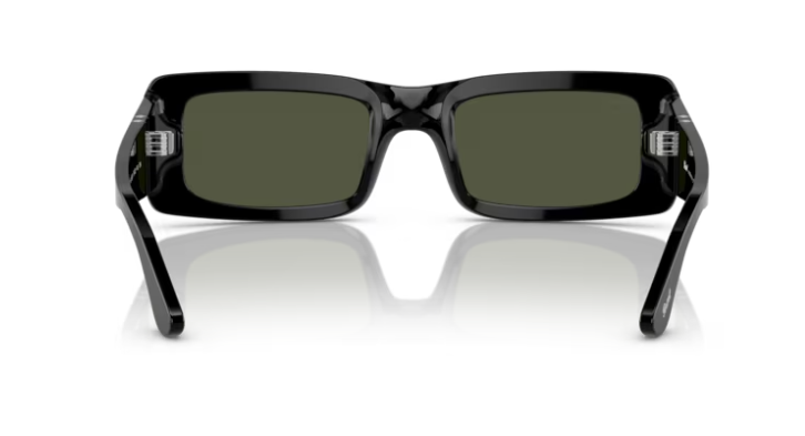 Persol OPO3332-S 9531 Black/Green Rectangle Men's Sunglasses