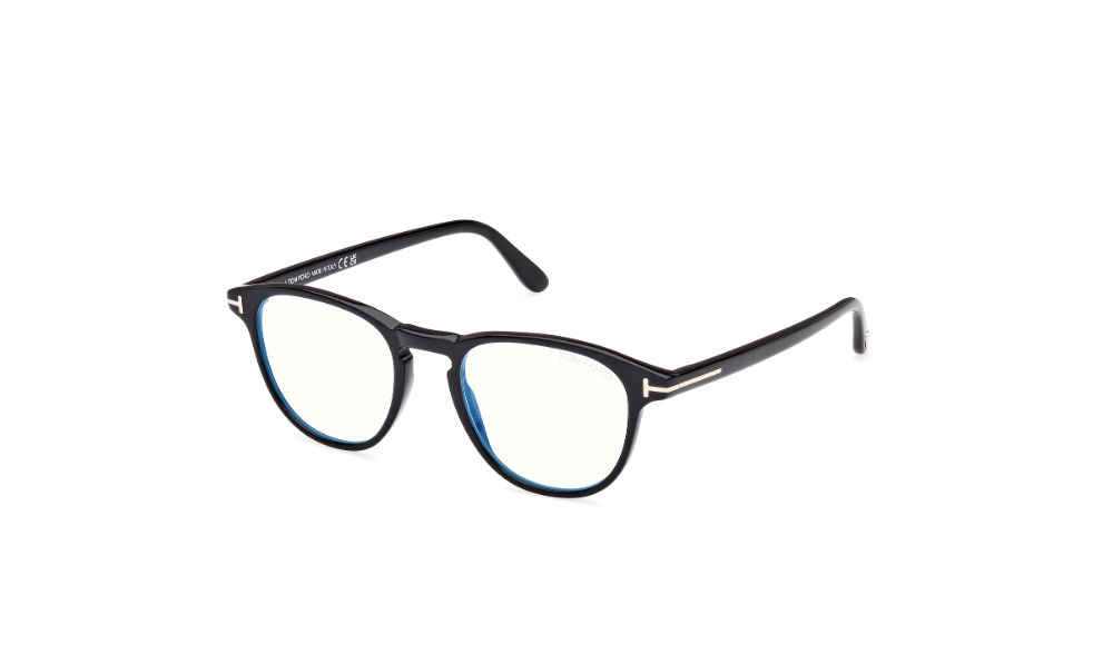 Tom Ford FT5899 001 Shiny Black Square Men's Eyeglasses