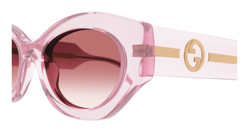 Gucci GG1553S 003 Pink/Red Gradient Oversized Square Women's Sunglasses