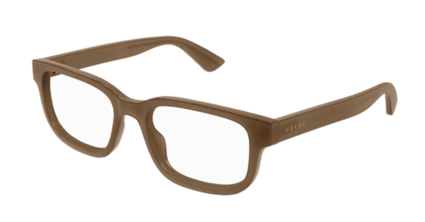 Gucci GG1584O 004 Brown Rectangular Men's Eyeglasses