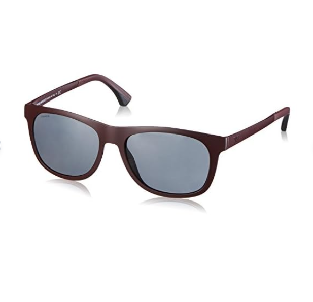 Emporio Armani EA 4034 5261/87 Matte Burgundy/Grey Rectangle Men's Sunglasses