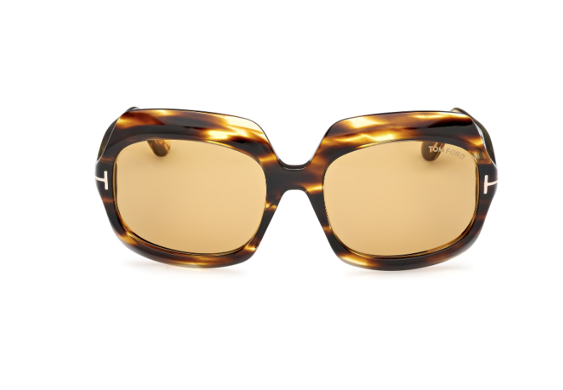 Tom Ford REN FT1155 52E Dark Havana/Havana Square Women's Sunglasses