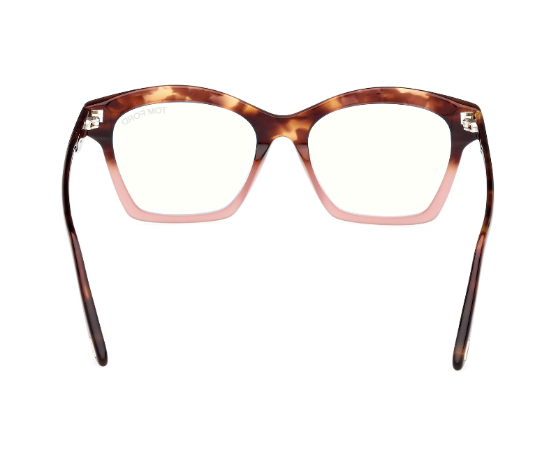 Tom Ford FT5965-B 055 Havana Monocolor/Coloured Havana Square Women's Eyeglasses