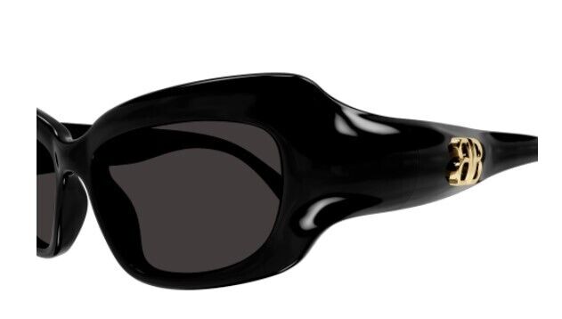 Balenciaga BB0354S 001 Black/Grey Cat-Eye Women's Sunglasses