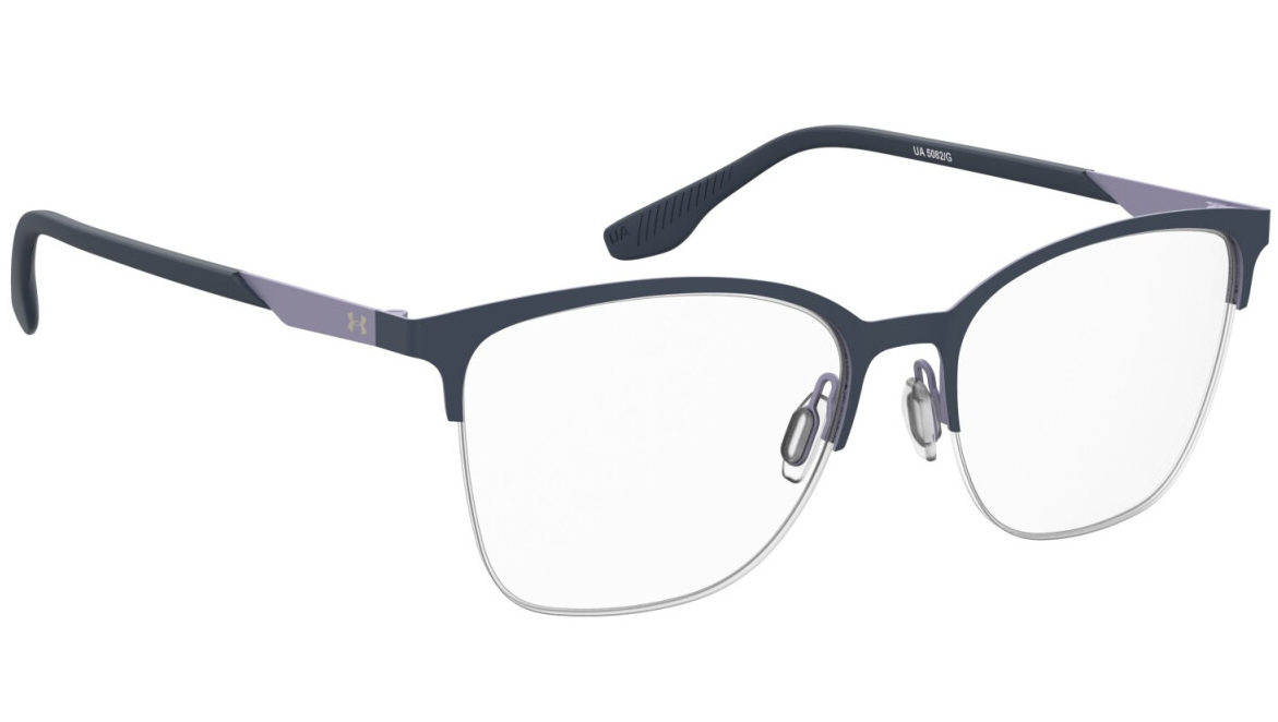 Under Armour UA 5082/G 09V Grey blue Rectangular Women's Eyeglasses