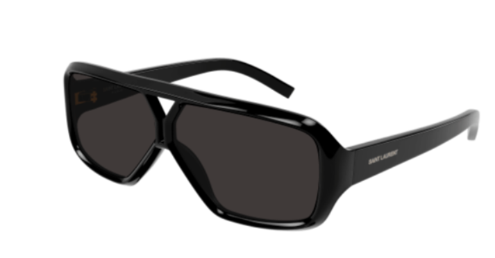 Saint Laurent SL 569 Y 001 Black Rectangular Mask Women's Sunglasses