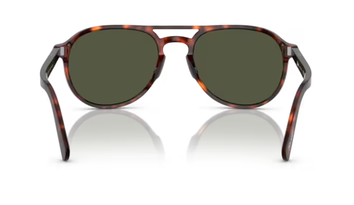 Persol OPO3235S 24/31 Havana/Green Round Men's Sunglasses