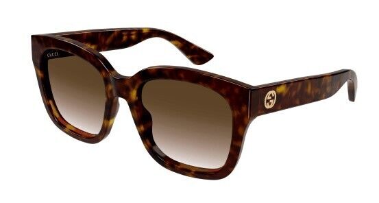 Gucci GG1338SK 002 Havana/Brown Gradient Square Women's Sunglasses