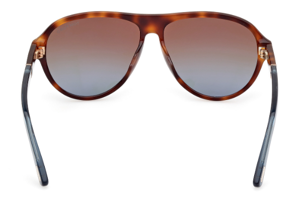 Tom Ford QUINCY FT1080 53F Havana-Light Blue/Brown Gradient Men's Sunglasses