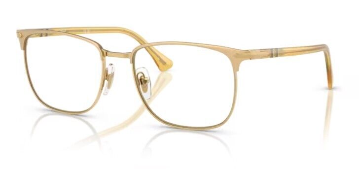 Persol 0PO1021V 1129 Gold - Miele / Clear Square Shape 53mm Unisex Eyeglasses