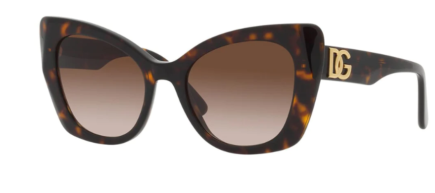 Dolce & Gabbana DG4405 502/13 Havana/Brown Gradient Cat Eye Women's Sunglasses