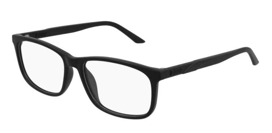 Puma PU0333O 001 Black-Black Rectangular Full-Rim Unisex  Eyeglasses