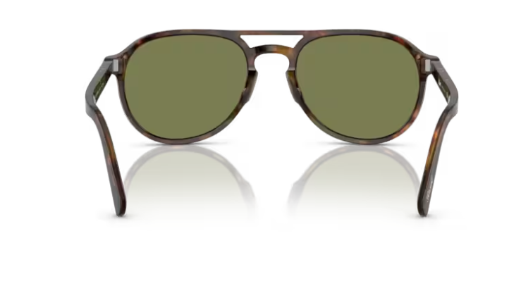 Persol 0PO3235S 01084E Caffe/Green Oval 55mm Men's Sunglasses