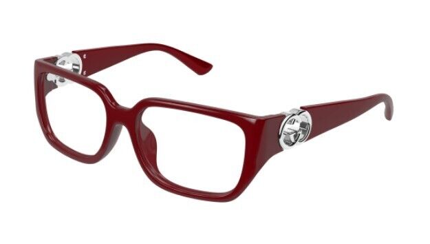 Gucci GG1694OA 003 Burgundy Rectangular Women's Eyeglasses