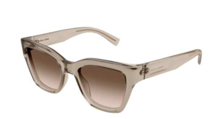 Saint Laurent SL 641 005 Yellow/ Brown Round Gradient Women's Sunglasses