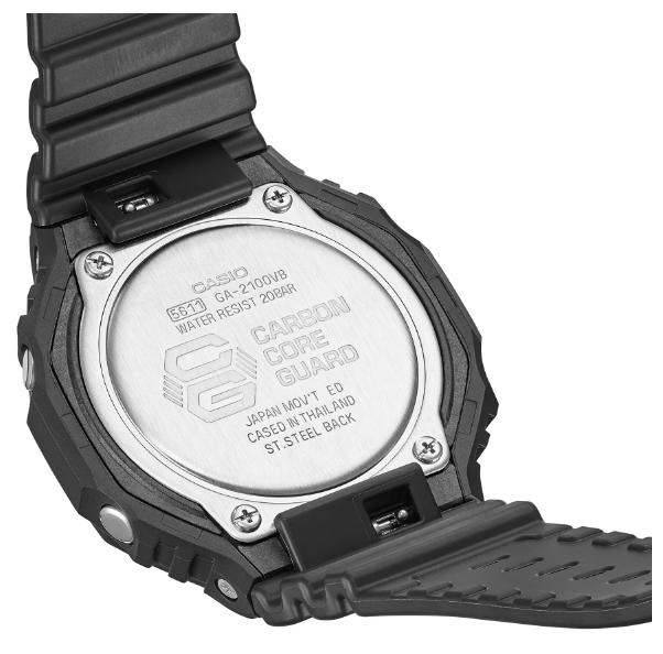 Casio G-Shock GA-2100 Analog Digital Series Black Dial Men's Watch GA2100VB-1A