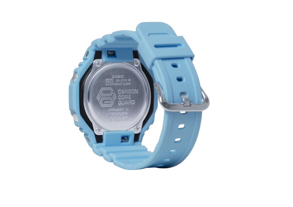 Casio G-Shock Analog Digital Turquoise Blue Dial Men's Watch GA2100-2A2