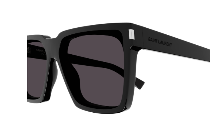 Saint Laurent SL 610 001 Black Oversize Square Men's Sunglasses