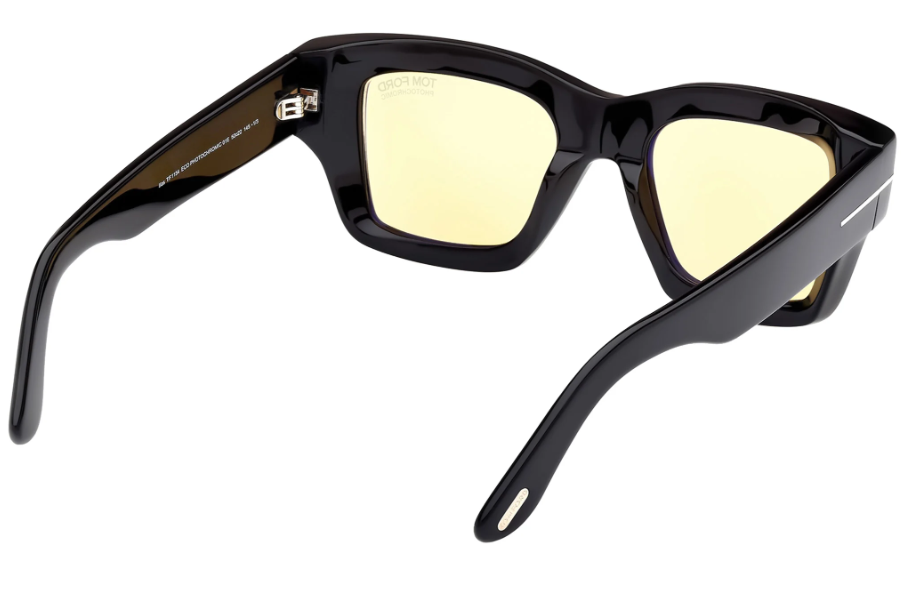 Tom Ford ILIAS FT1154 01E Shiny Black Square Men's Sunglasses.