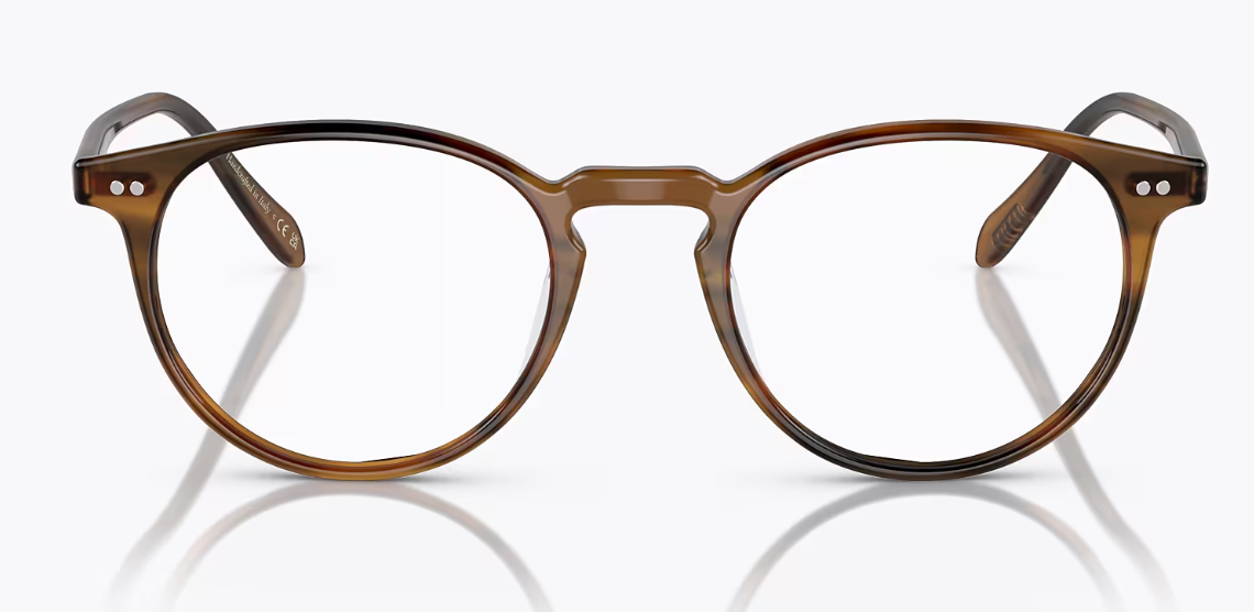 Oliver Peoples Riley R OV5004 1011 Raintree Brown Round Men's Eyeglasses