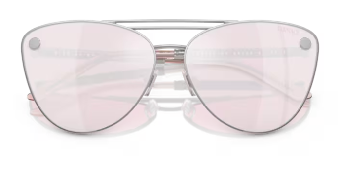 Versace 0VE2267 10007V Silver/Pink Mirror White Cat-Eyed Women's Sunglasses