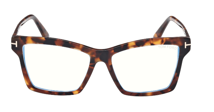 Tom Ford FT5964-B 052 Dark Havana/Dark Havana Square Women's Eyeglasses