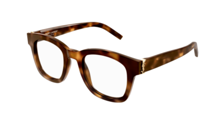 Saint Laurent SL M124 OPT 002 Havana Square Men's Eyeglasses