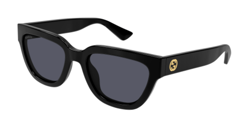 Gucci GG1578S 001 Black/Grey Cat Eye Women's Sunglasses