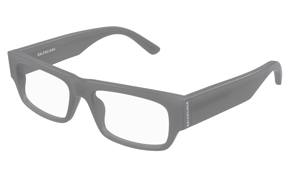 Balenciaga BB0304O 003 Grey Rectangular Women's Eyeglasses