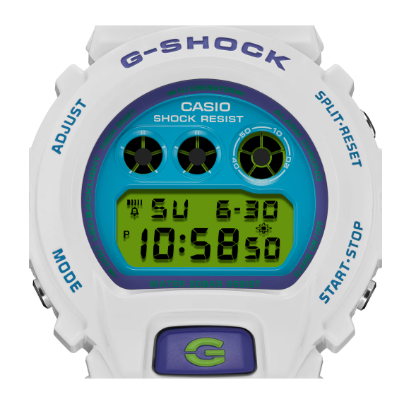 Casio G-Shock Digital 6900 Series White/Blue Dial Men's Watch DW6900RCS-7