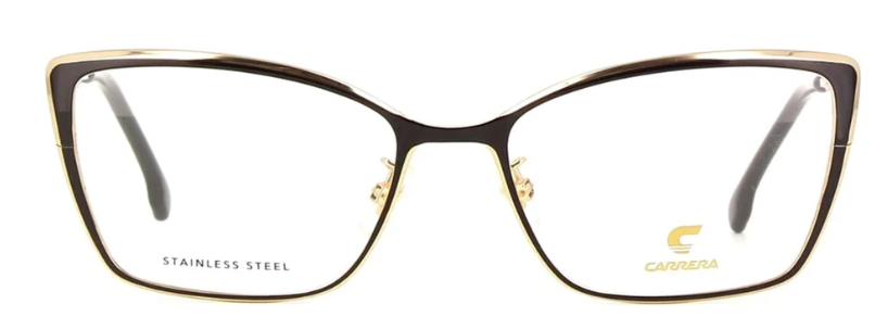 Carrera 3047 2M2 Black/Gold Rectangular Women's Eyeglasses