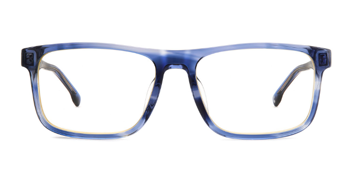 Carrera C FLEX 04/G 381 Blue Horn Rectangular Men's Eyeglasses