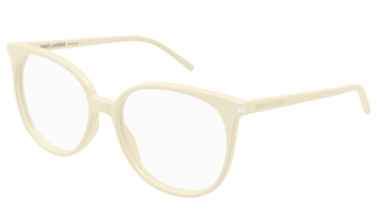 Saint Laurent SL 39 008 Ivory Oval  Women's Eyeglasses