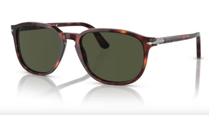 Persol 0PO3019S 24/31 Havana/Green Square Shaped 52mm Men's Sunglasses