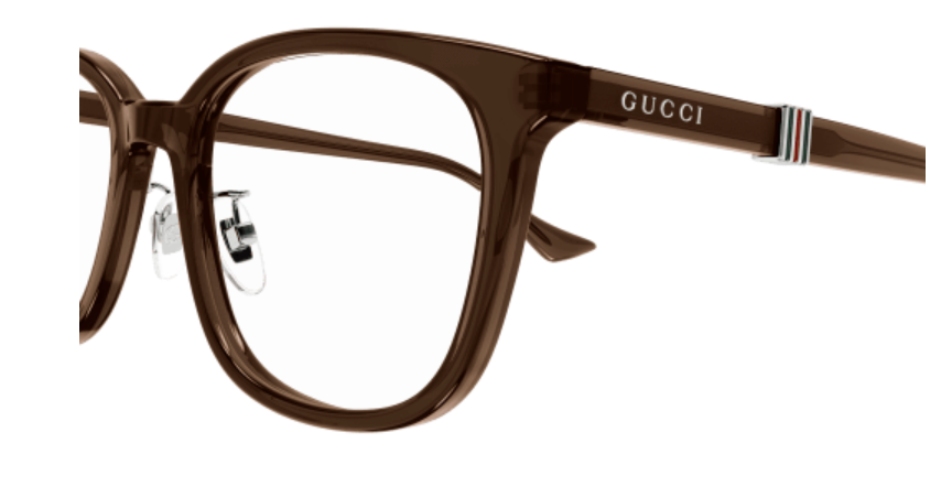 Gucci GG1500OK 004 Brown Soft Square Men's Eyeglasses