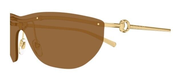 Gucci GG1700S 004 Gold/Brown Cat-Eye Mirrored Women's Sunglasses