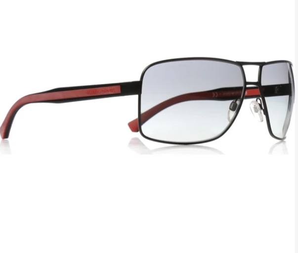 Emporio Armani EA 2001 3001/11 Black-Red/Black Rectangle Men's Sunglasses